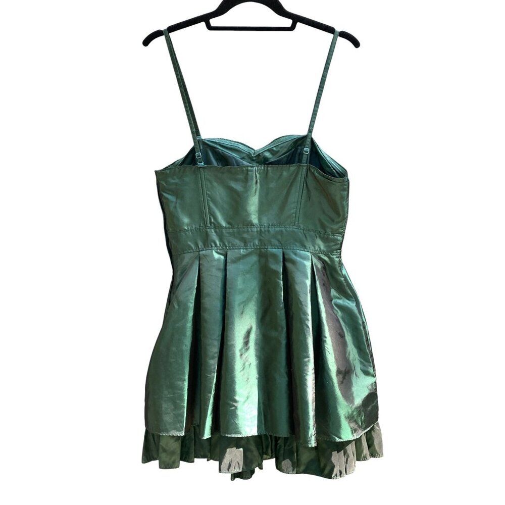 H&M Emerald Green Sweetheart Taffeta Cocktail‎ Dress, Sz 8, Straps or Strapless - Picture 5 of 11